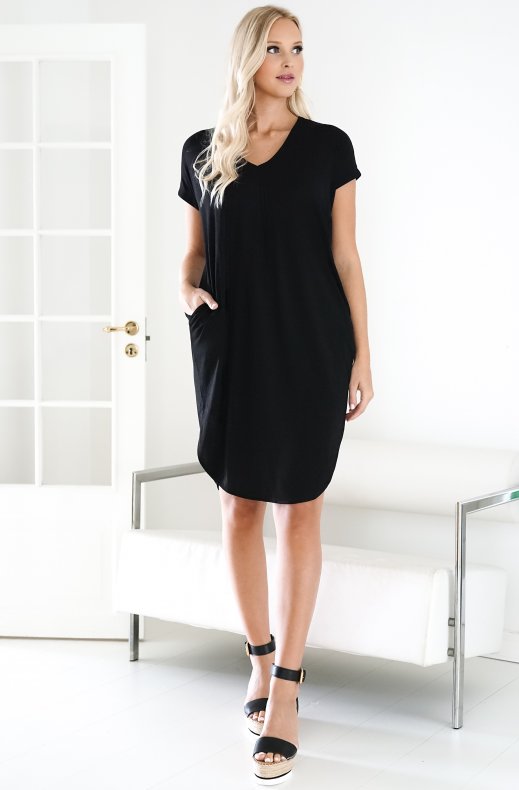 Freequent - Floi Dress Solid Black