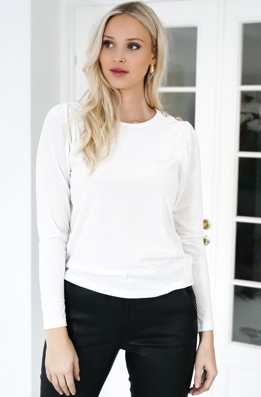 Freequent - Veluxa Blouse - Offwhite