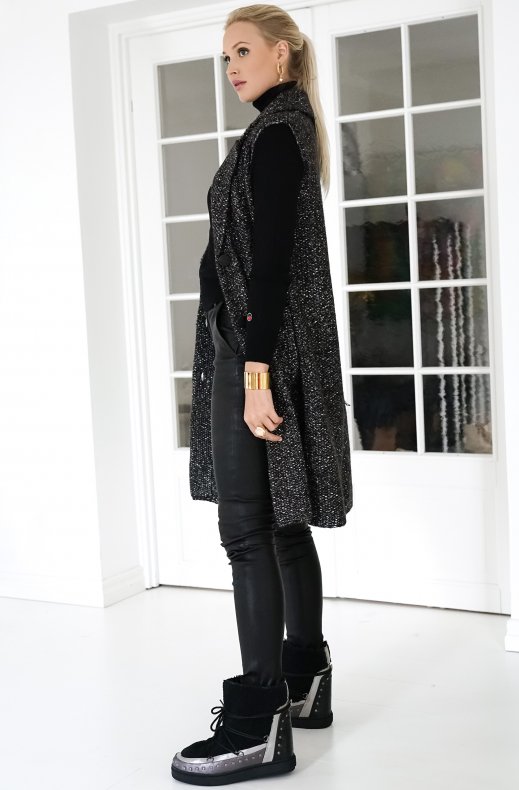 Colors of California - Snow boot in Curly Faux Fur - Black