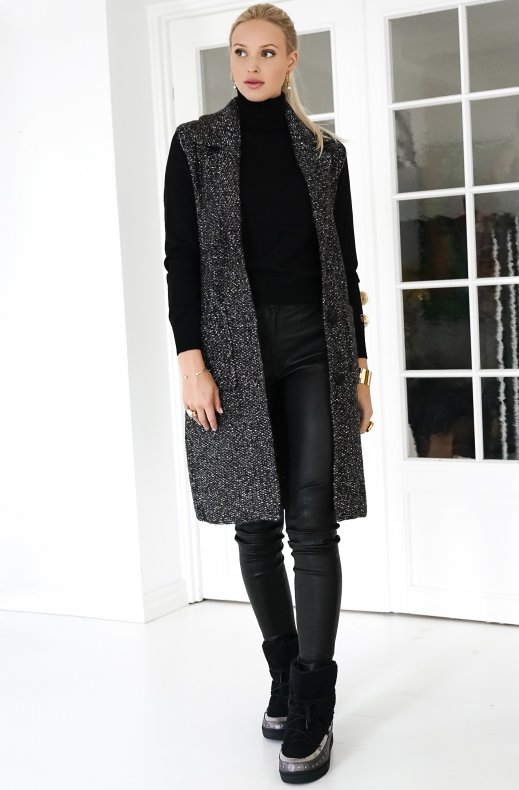 Colors of California - Snow boot in Curly Faux Fur - Black