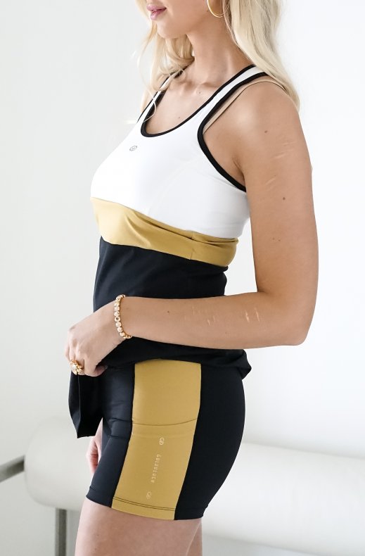 Goldbergh - Cyntia Dress with Inner Short Black White Desert
