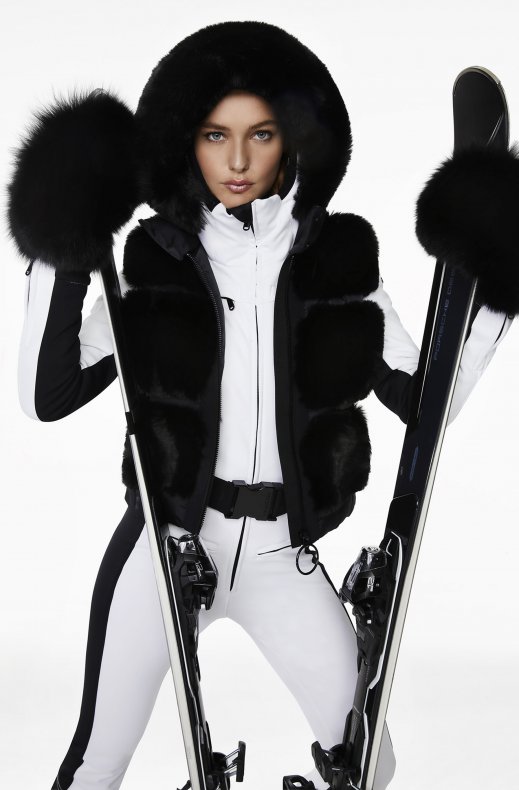 Goldbergh - Hill Mittens Faux Fur - Black