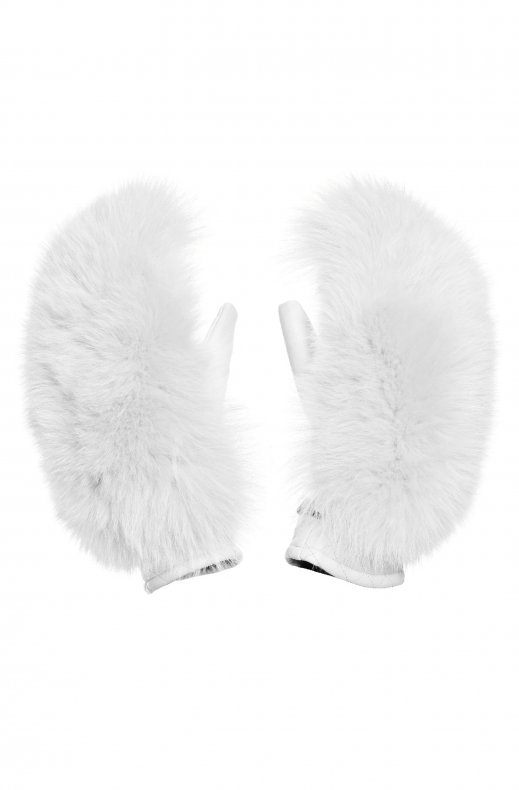 Goldbergh - Hill Mittens Faux Fur - White