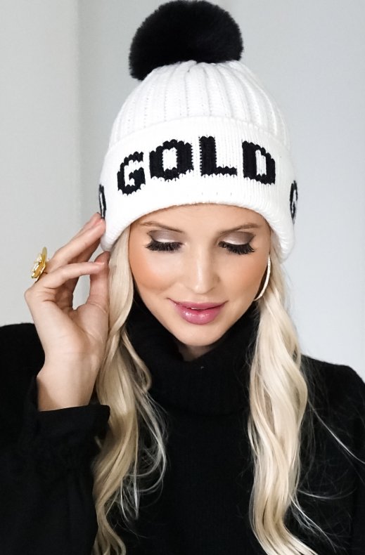 Goldbergh - Hodd Beanie Faux Fur - White