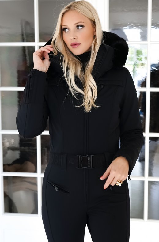 Goldbergh - Parry Jumpsuit Faux Fur Long Black