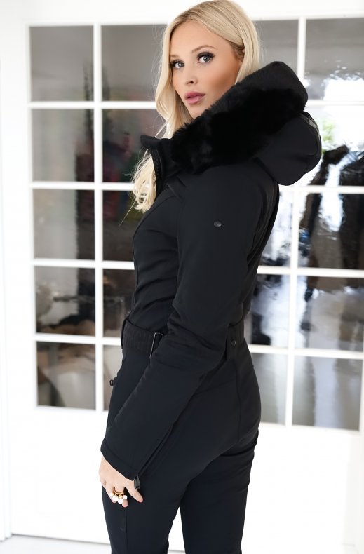Goldbergh - Parry Jumpsuit Faux Fur Long Black