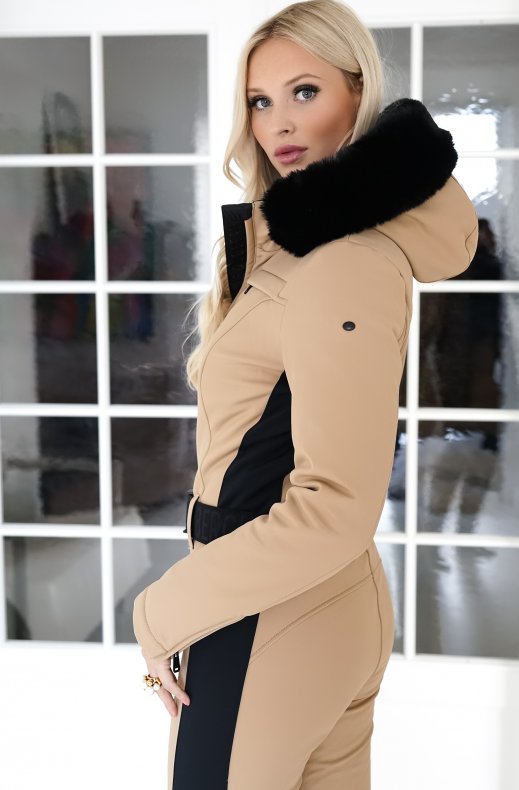 Goldbergh - Parry Jumpsuit Faux Fur Long Latte