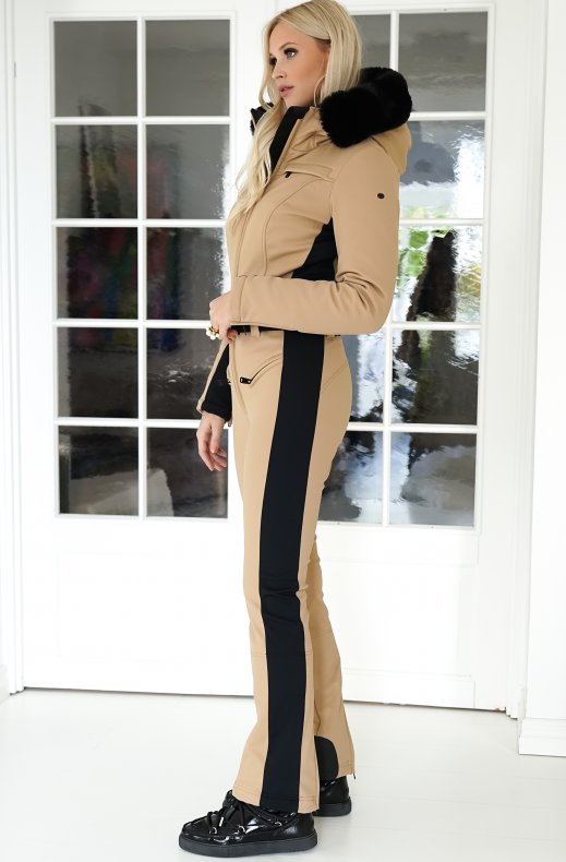 Goldbergh - Parry Jumpsuit Faux Fur Long Latte