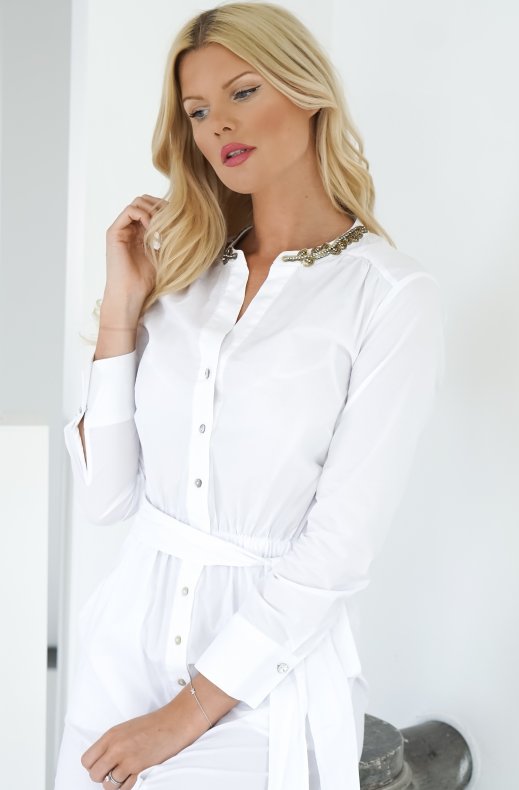 GUSTAV - Shirt Dress White