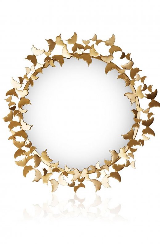 Gynning Design - Spegel Mässingsfärgad Fjärilar