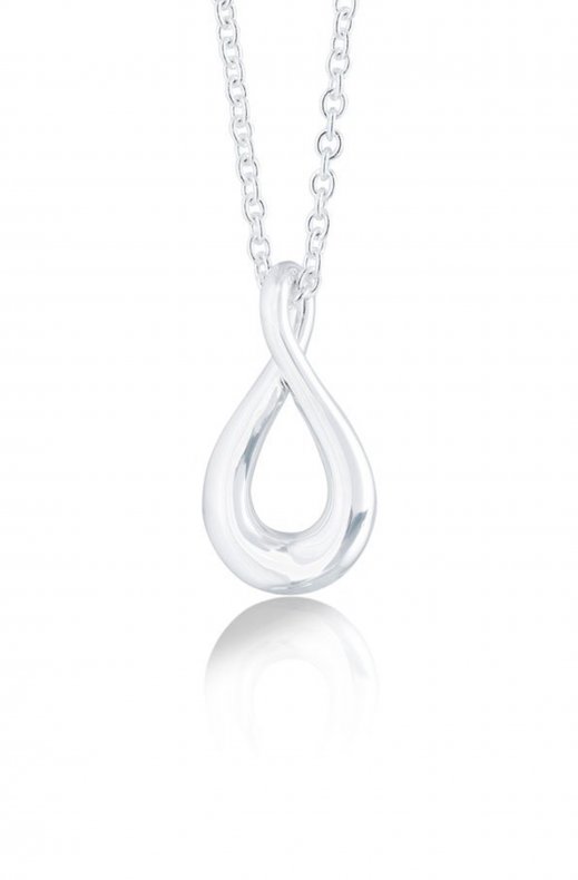 Gynning Jewelry - Eternity Drop Necklace Large 70cm - Silver