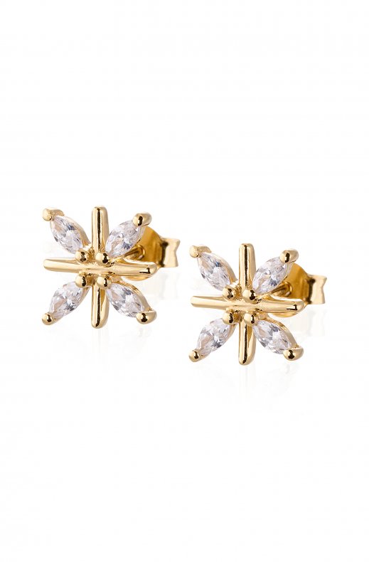 Gynning Jewelry - Snowflake Earring - Gold