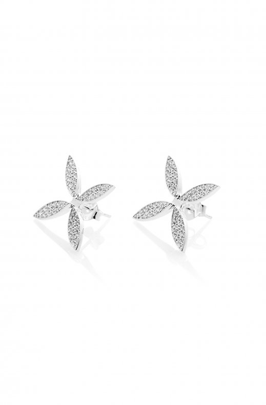 Carolina Gynning Jewelry - Sparkling Ellipse Earrings Silver