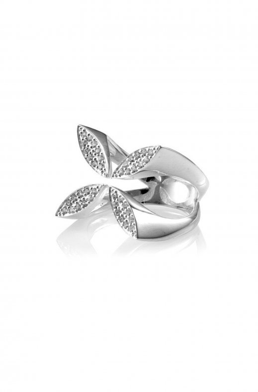 Gynning Jewelry - Sparkling Ellipse Ring Silver
