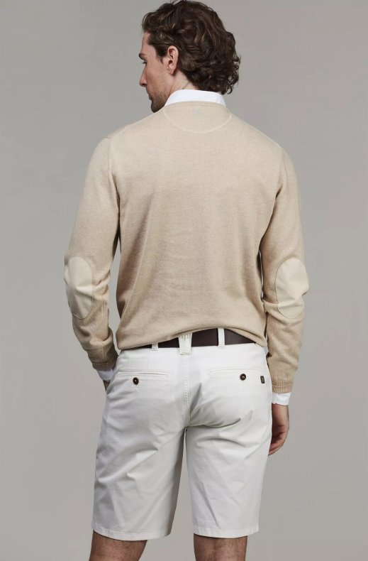 Hansen & Jacob - Crew Neck knit e-patch - Sand