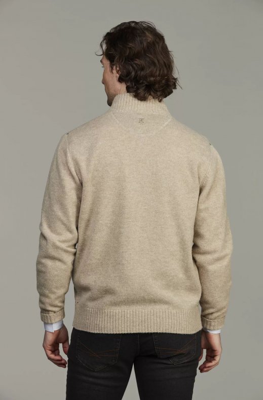 Hansen & Jacob - Geelong High Collar Cardigan - 14 Sand