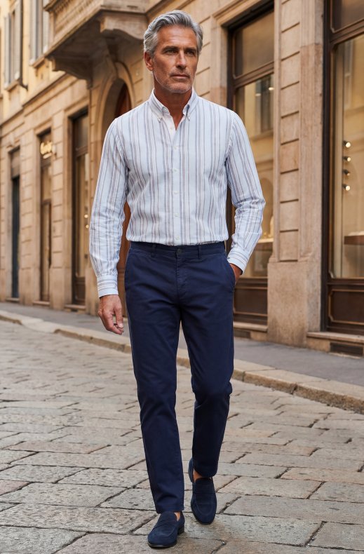 Hansen & Jacob - Classic Chino Aerodyn High Stretch - Navy 49