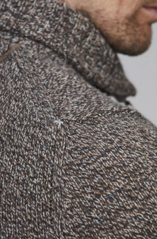 Hansen & Jacob - Halfzip Mouliné Geelong Knit Brown 67