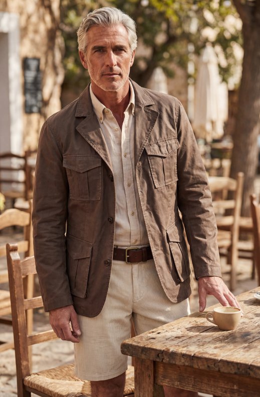 Hansen & Jacob - Sorrento Linen Blend Jacket - Rustic Brown 64