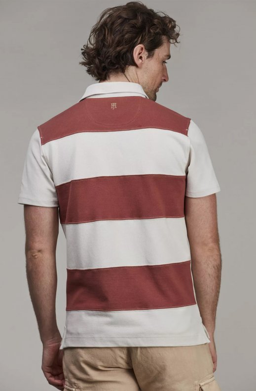 Hansen & Jacob - Stripe Back Polo - White