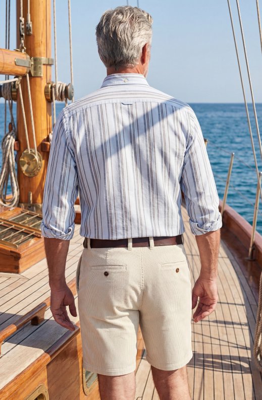 Hansen & Jacob - Washed 8W Cord Shorts - Irish White 12