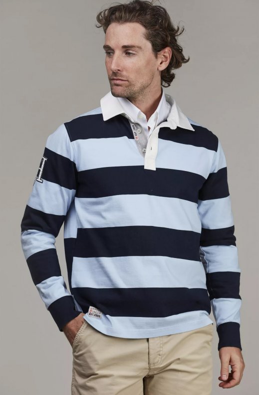 Hansen & Jacob - Striped Rugger - Navy
