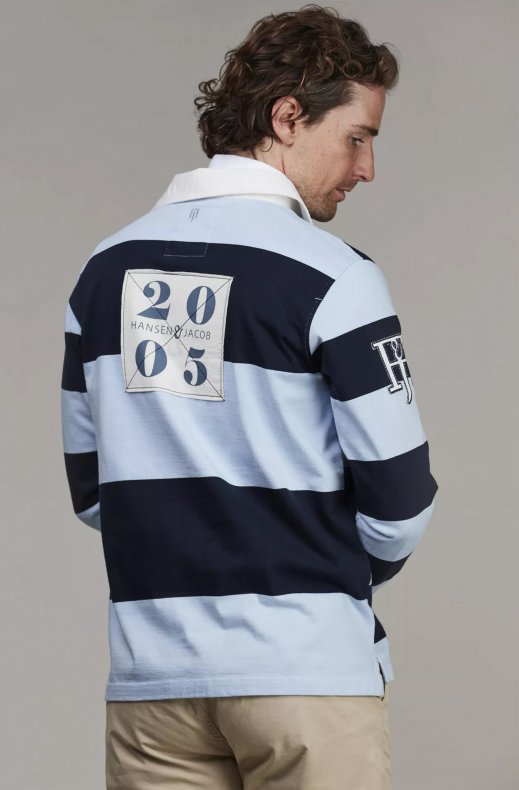 Hansen & Jacob - Striped Rugger - Navy