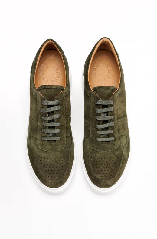 Human Scales - Luca Mens Sneaker Suede Moss Green