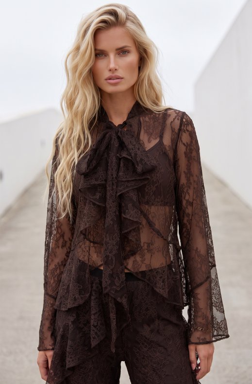Ida Sjöstedt - Allyson Blouse - Dark Brown