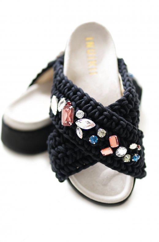 Inuikii - Woven Platform Slipper - Black