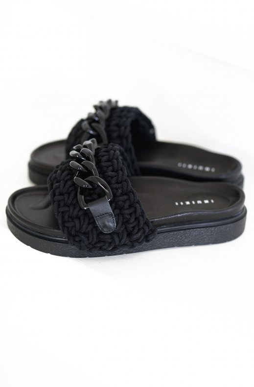 Inuikii - Woven Chain Slipper - Black
