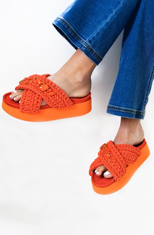 Inuikii - Woven Stone Platform - Orange