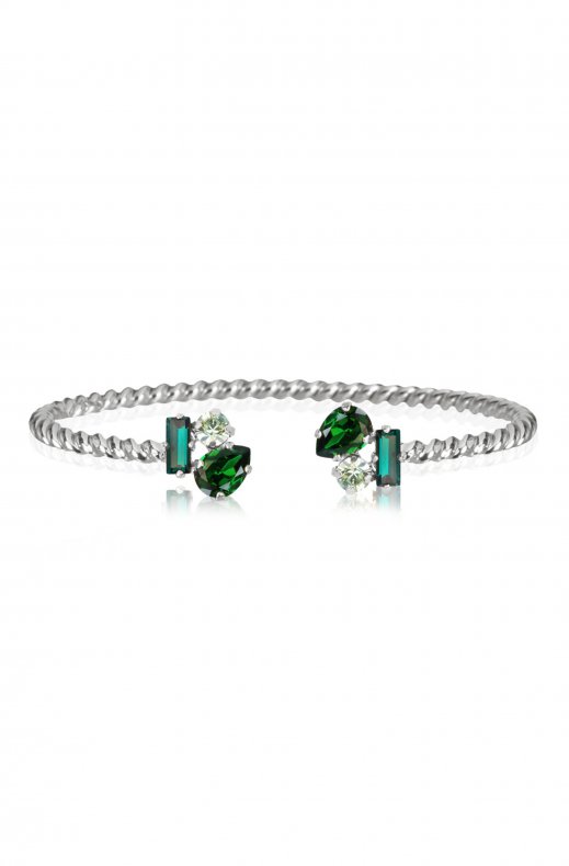 CAROLINE SVEDBOM - ISA BRACELET RHODIUM GREEN