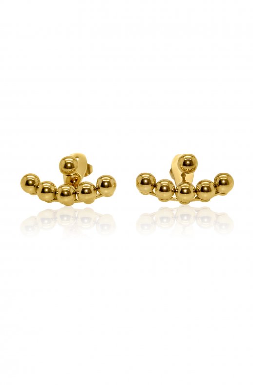 Jane and Sophie - Ball Jacket Earring - Gold