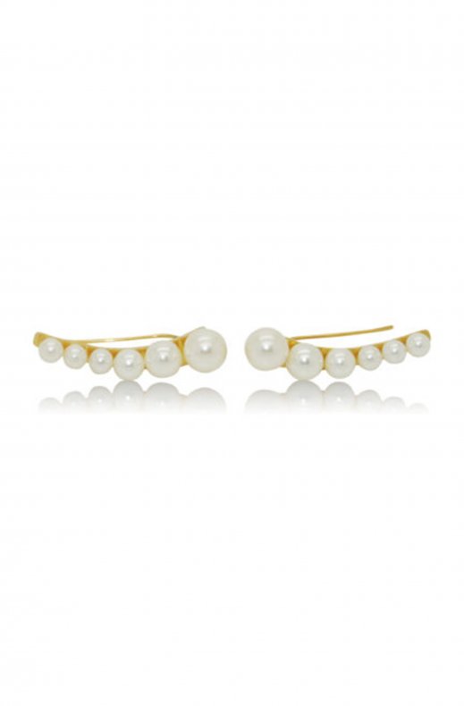 Jane and Sophie - Short Crystal Line Earring - Gold