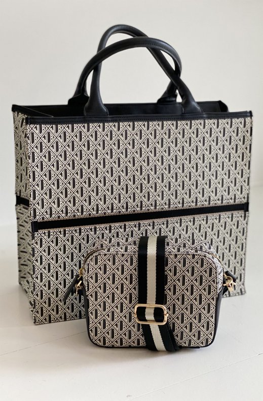 JLB - Shopper bag black white