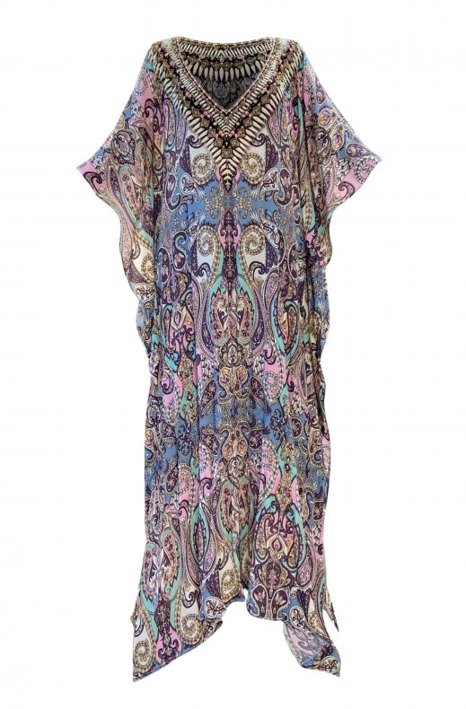 Kaanda - Long Kaftan - Maroon Bay