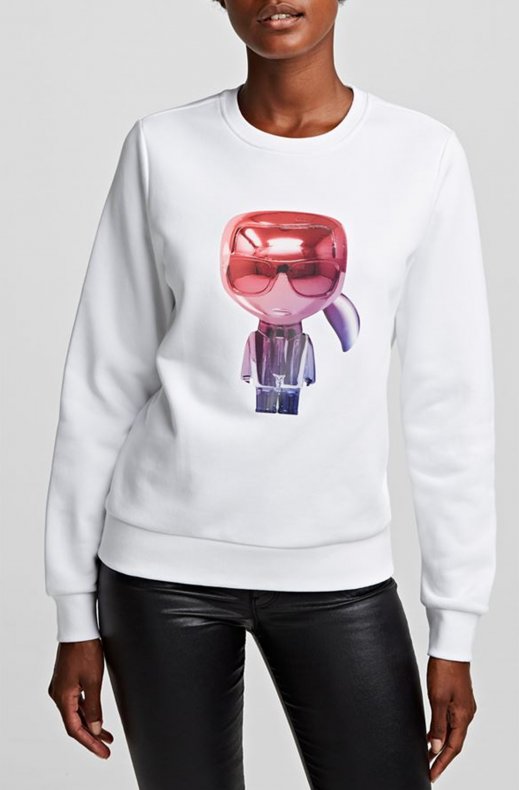 Karl Lagerfeld - ikonik 3D sweater white