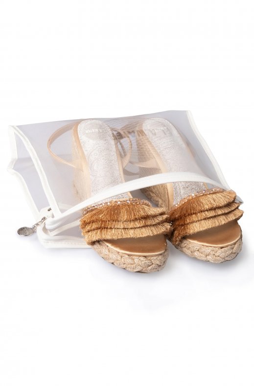 L.A. Water - Gold Boho Sandal Rope Wedge