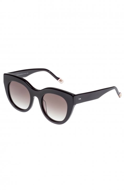Le Specs - Airy Canary Handmade - Black Grape with Khaki Grad