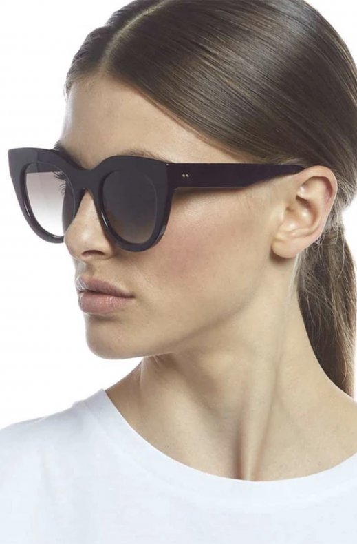 Le Specs - Airy Canary Handmade - Black Grape with Khaki Grad