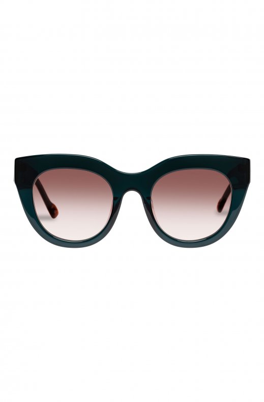 Le Specs - Airy Canary Handmade - Emerald with Warm Brown Grad Lens