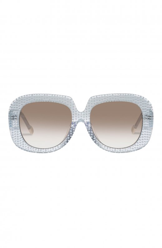 Le Specs - Bed of Roses Handmade - Blue Dot Matrix with Brown Grad Lens