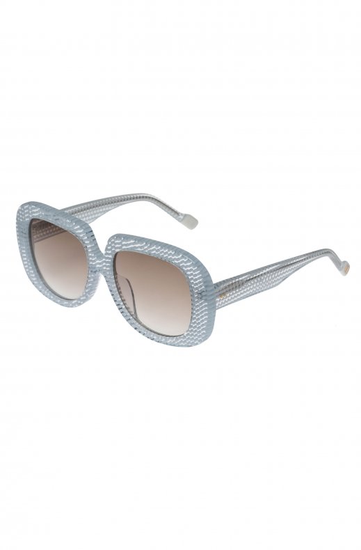 Le Specs - Bed of Roses Handmade - Blue Dot Matrix with Brown Grad Lens