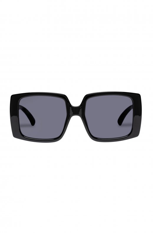 Le Specs - Glo Letter - Black with Smoke mono lens