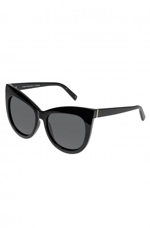 Le Specs - Hidden Treasures - Black with smoke mono lens