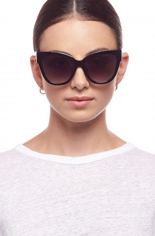 Le Specs - Le Vacanze Black - Gold with Smoke