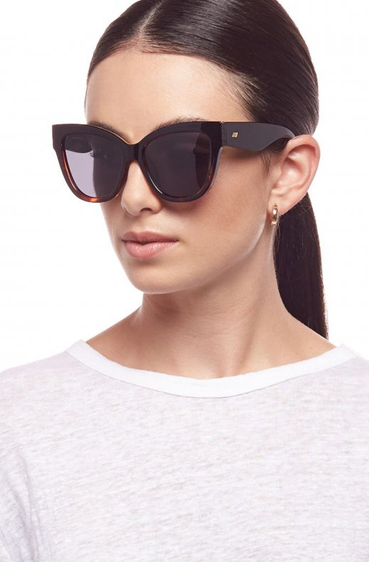 Le Specs - Vacanze Black Tort Splice - Gold with Smoke Mono