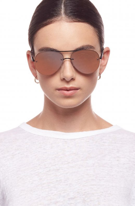 Le Specs - Panarea - Matte Black Brass Mirror