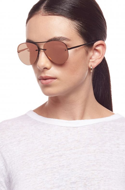 Le Specs - Panarea - Matte Black Brass Mirror